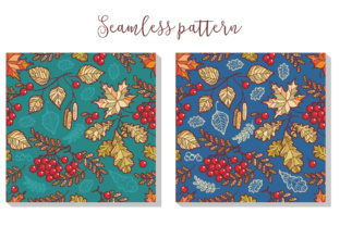 Autumn Fall Leaf Seamless Patterns