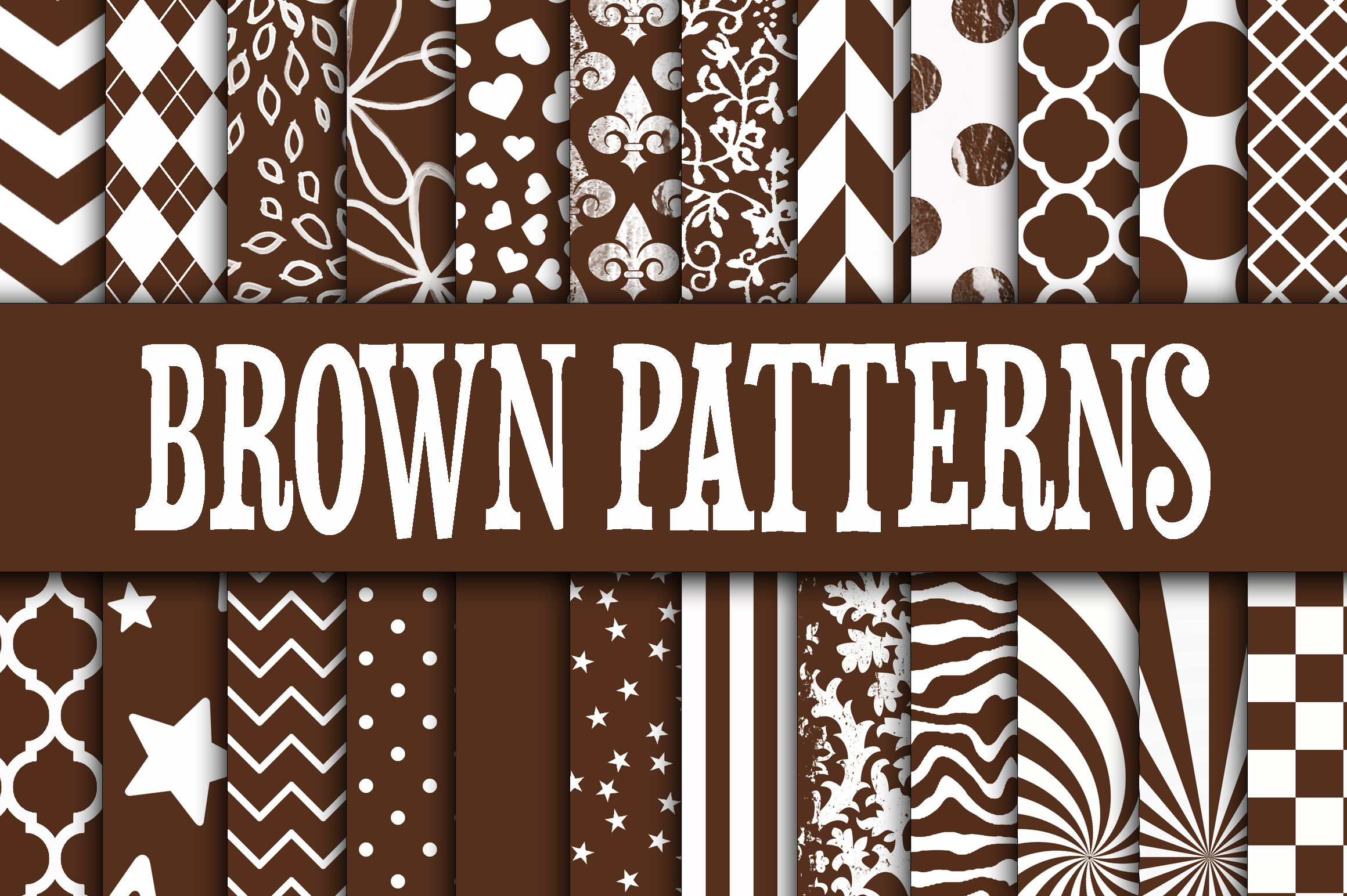 Brown Patterns Digital Paper