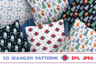 Christmas Woodland Seamless Patterns with Animals: A Practical Resource for Designers and Makers