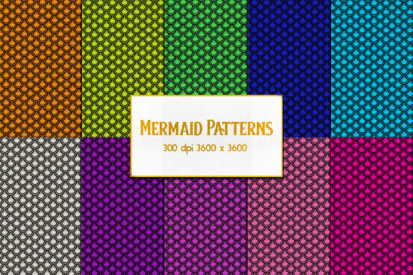Mermaid Patterns: Elegant Scale-Inspired Design Assets