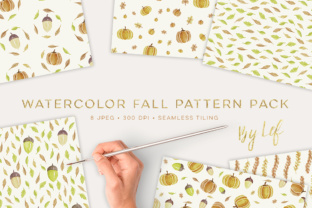Watercolor Fall Digital Paper – Seamless Patterns