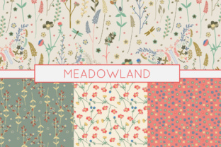 Wild Flower Patterns - Butterflies - on the Meadow - Prairie
